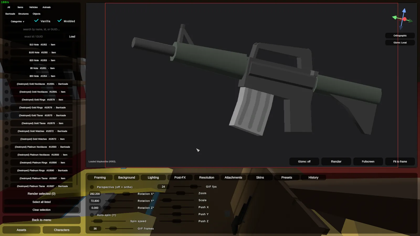 Pose anything
In-game